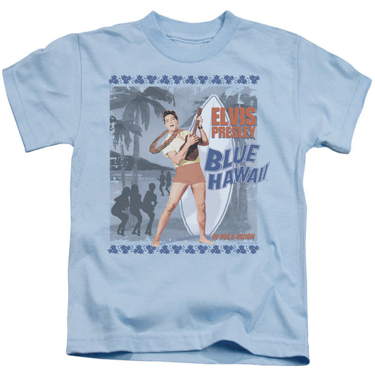 Elvis Presley Blue Hawaii Poster Juvenile Kids Youth T Shirt Light Blue Officially Licensed