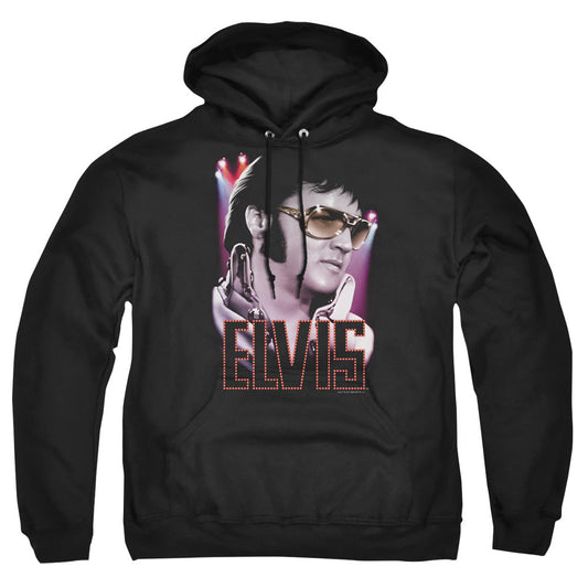 Elvis Presley 70'S Star Mens Hoodie Black Officially Licensed
