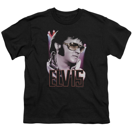 Elvis Presley 70s Star Kids Youth T Shirt Black Officially Licensed