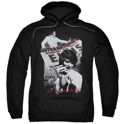 Elvis Presley International Hotel Mens Hoodie Black Officially Licensed