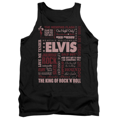Elvis Presley Whole Lotta Type Mens Tank Top Shirt Black Officially Licensed