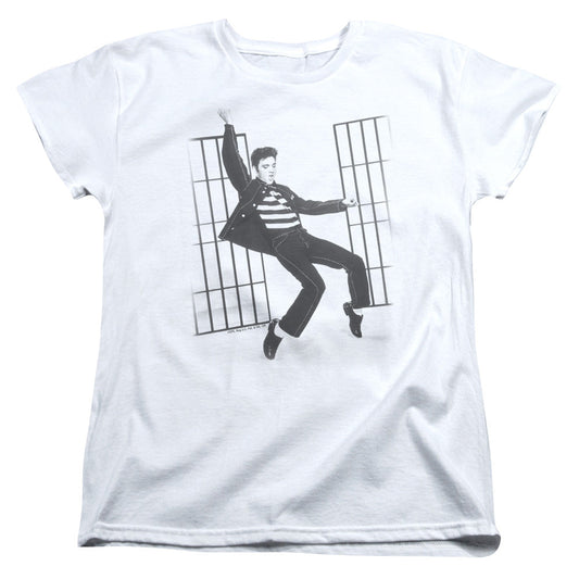 Elvis Presley Jailhouse Rock Womens T Shirt White Officially Licensed
