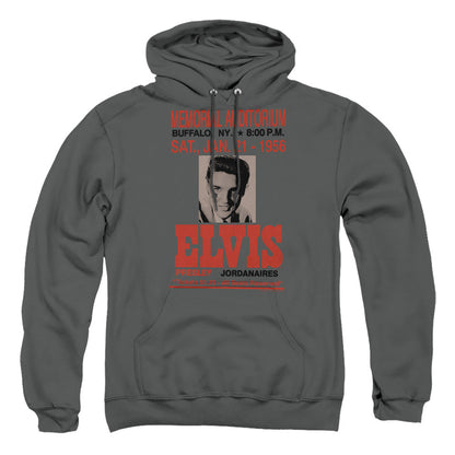 Elvis Presley Buffalo 1956 Mens Hoodie Charcoal Officially Licensed