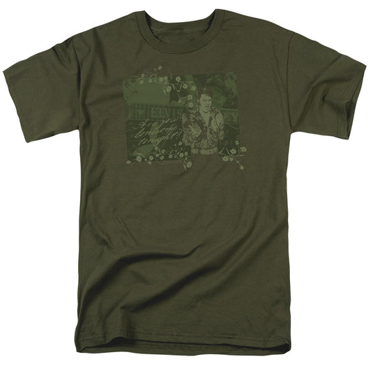 Elvis Presley That 70S Elvis Mens T Shirt Military Green Officially Licensed