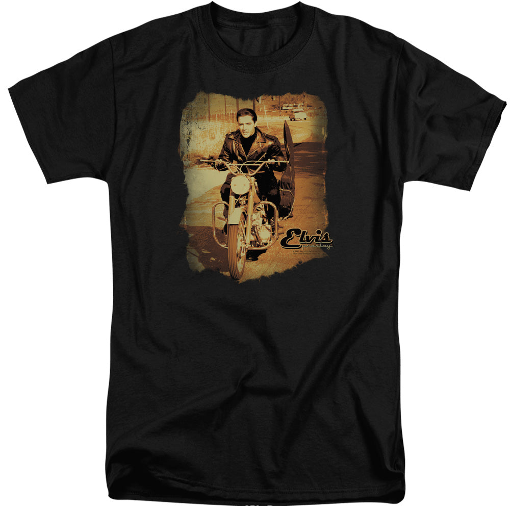 Elvis Presley Hit The Road Mens Tall T Shirt Black Officially Licensed