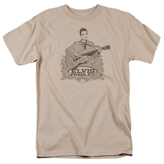 Elvis Presley Laurels Mens T Shirt Sand Officially Licensed