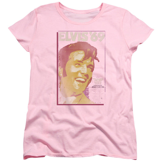 Elvis Presley Trouble With Girls Womens T Shirt Pink Officially Licensed