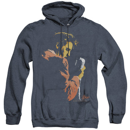 Elvis Presley Early Elvis Mens Heather Hoodie Navy Officially Licensed