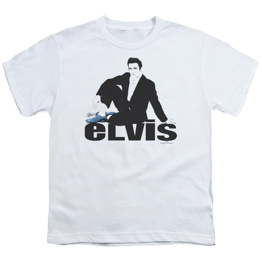 Elvis Presley Blue Suede Kids Youth T Shirt White Officially Licensed