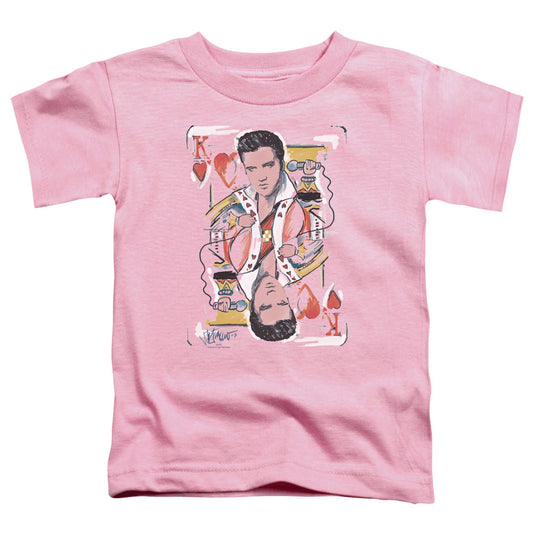 Elvis Presley King of Hearts Toddler Kids Youth T Shirt Pink Officially Licensed