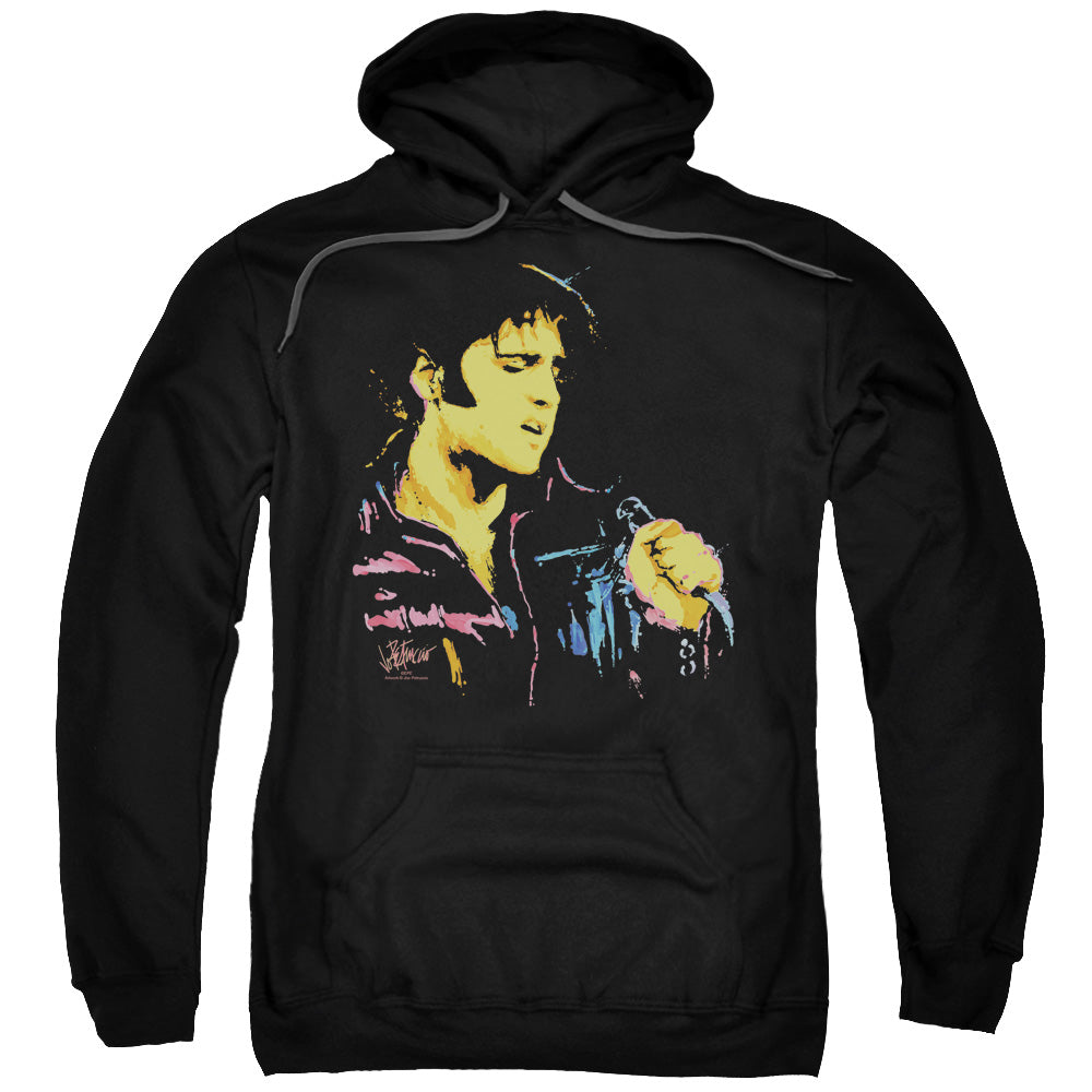 Elvis Presley Neon Elvis Mens Hoodie Black Officially Licensed