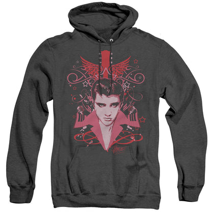 Elvis Presley Lets Face It Mens Heather Hoodie Black Officially Licensed