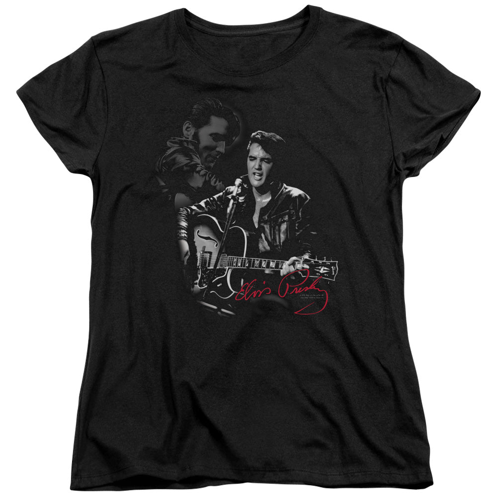 Elvis Presley Show Stopper Womens T Shirt Black Officially Licensed