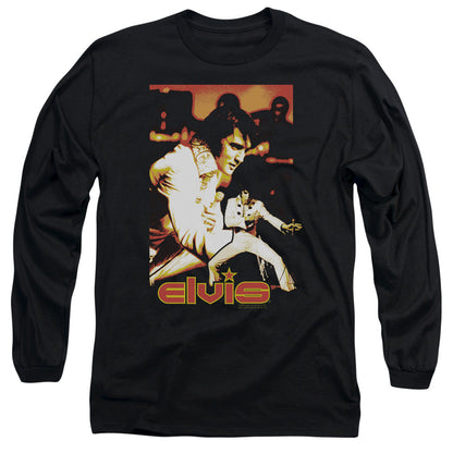Elvis Presley Showman Mens Long Sleeve Shirt Black Officially Licensed Officially Licensed
