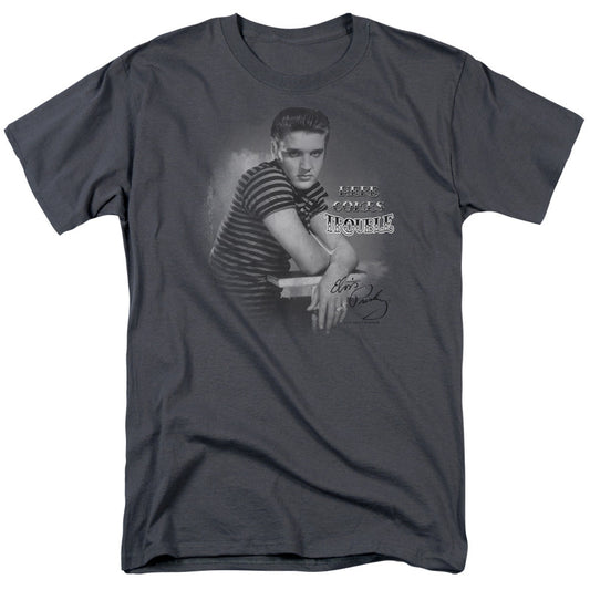 Elvis Presley Trouble Mens T Shirt Charcoal Officially Licensed