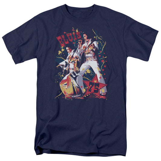 Elvis Presley Eagle Elvis Mens T Shirt Navy Officially Licensed