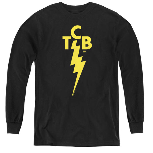Elvis Presley Tcb Logo Long Sleeve Kids Youth T Shirt Black Officially Licensed