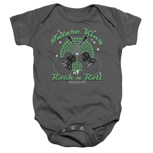 Elvis Presley Future King Infant Baby Snapsuit Charcoal Officially Licensed