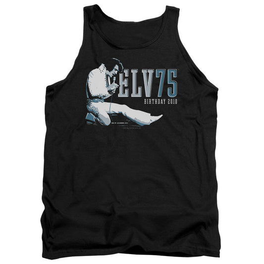 Elvis Presley Elv 75 Logo Mens Tank Top Shirt Black Officially Licensed