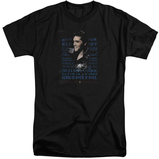 Elvis Presley Icon Mens Tall T Shirt Black Officially Licensed