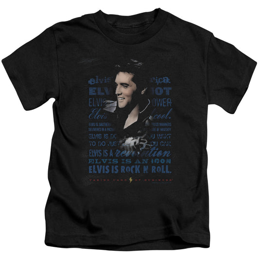 Elvis Presley Icon Juvenile Kids Youth T Shirt Black Officially Licensed