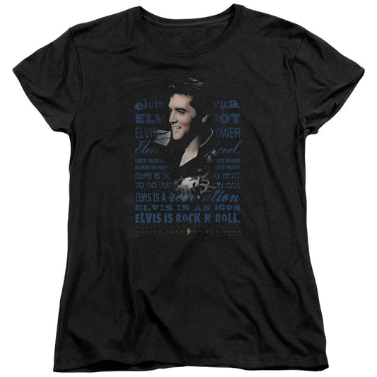 Elvis Presley Icon Womens T Shirt Black Officially Licensed