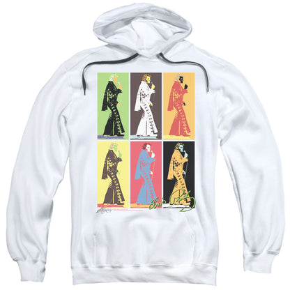Elvis Presley Retro Boxes Mens Hoodie White Officially Licensed