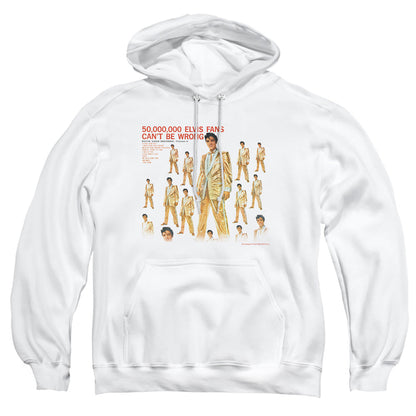 Elvis Presley 50 Million Fans Mens Hoodie White Officially Licensed