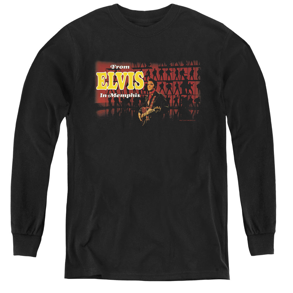 Elvis Presley From Elvis in Memphis Long Sleeve Kids Youth T Shirt Black Officially Licensed
