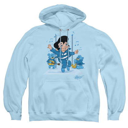 Elvis Presley Jailhouse Rocker Mens Hoodie Light Blue Officially Licensed