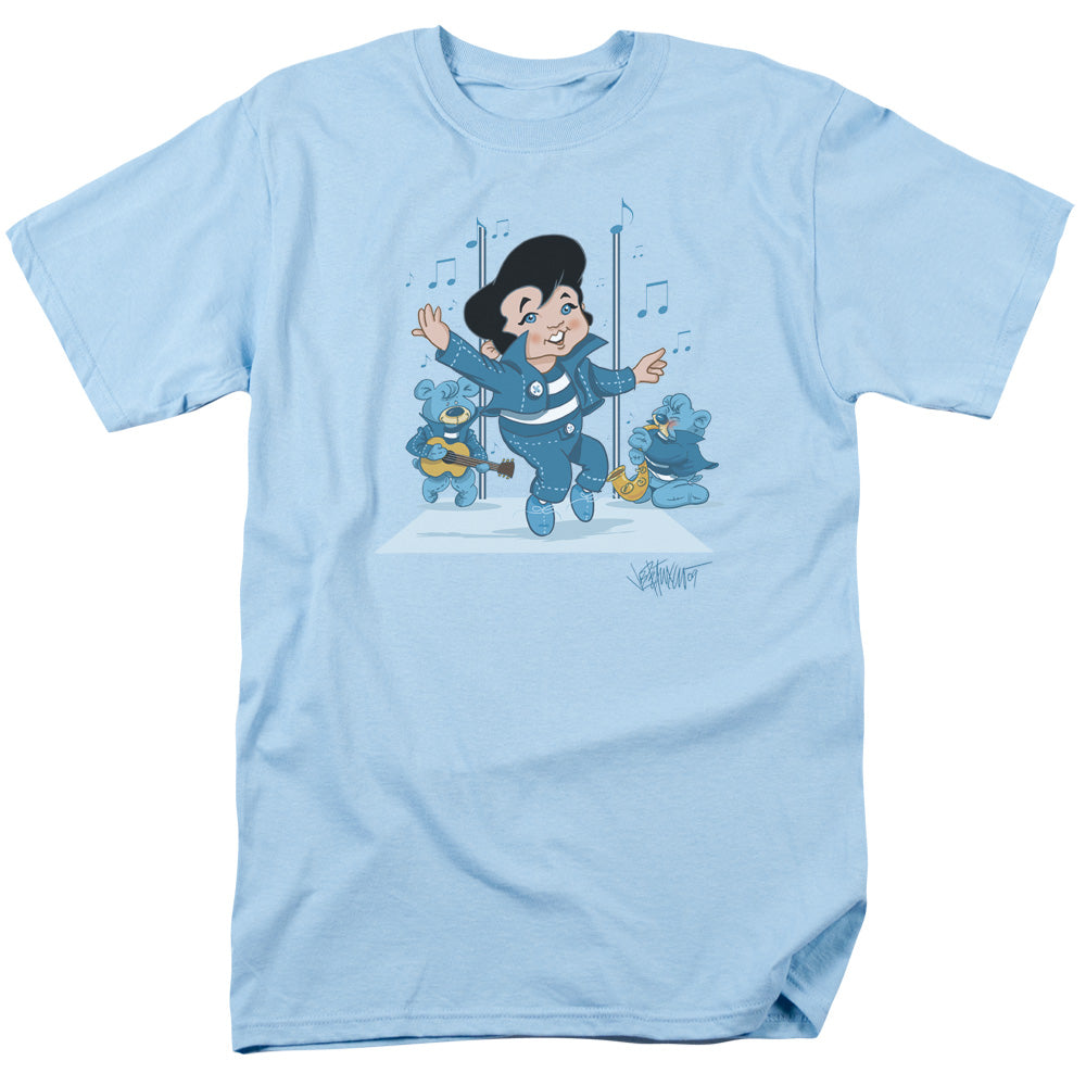 Elvis Presley Jailhouse Rocker Mens T Shirt Light Blue Officially Licensed