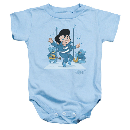 Elvis Presley Jailhouse Rocker Infant Baby Snapsuit Light Blue Officially Licensed