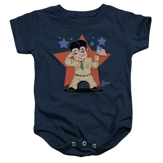 Elvis Presley Lil G I Infant Baby Snapsuit Navy Blue Officially Licensed
