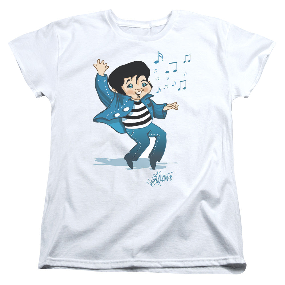 Elvis Presley Lil Jailbird Womens T Shirt White Officially Licensed