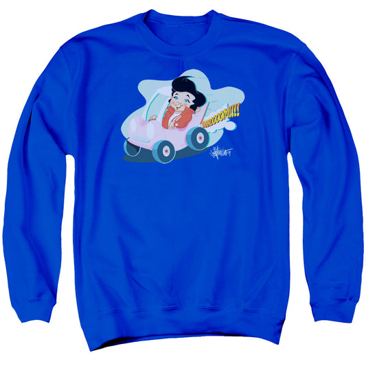 Elvis Presley Speedway Mens Crewneck Sweatshirt Royal Blue Officially Licensed