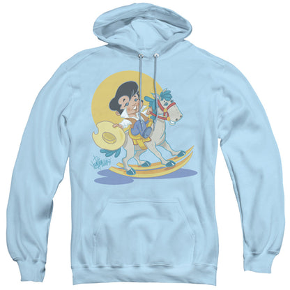 Elvis Presley Yip E Mens Hoodie Light Blue Officially Licensed