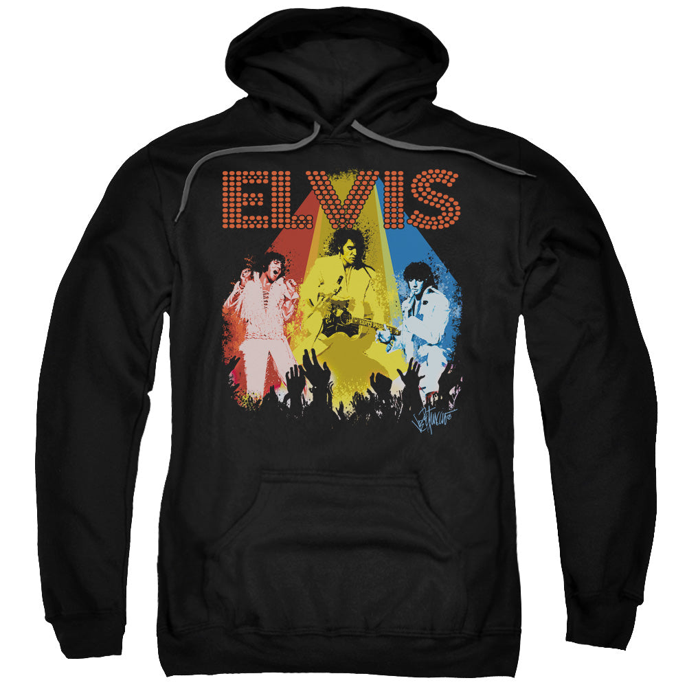 Elvis Presley Vegas Remembered Mens Hoodie Black Officially Licensed