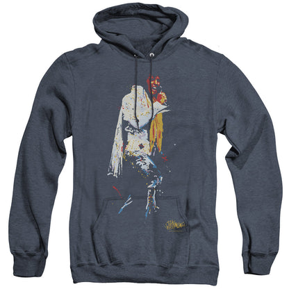 Elvis Presley Yellow Scarf Heather Mens Hoodie Navy Officially Licensed