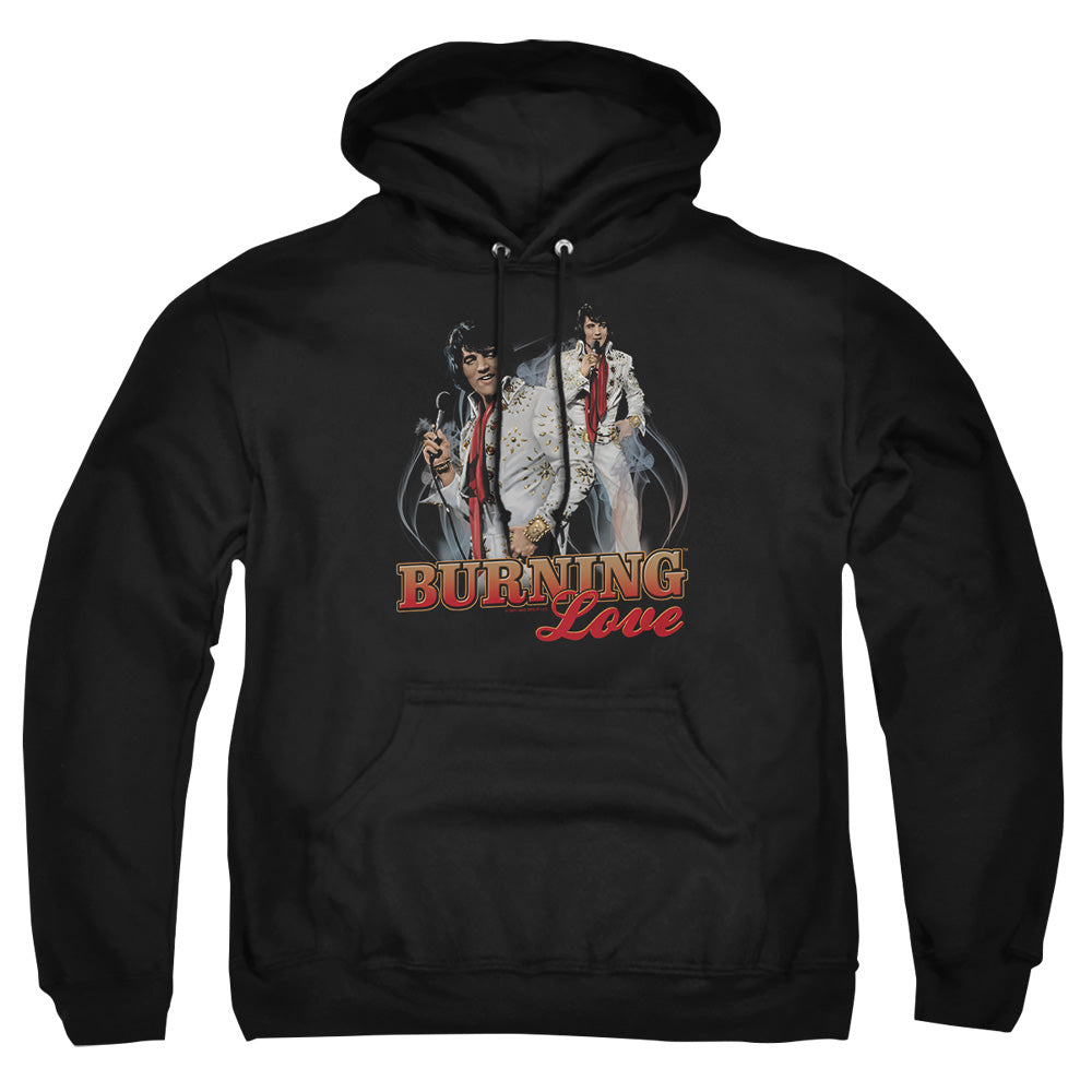 Elvis Presley Burning Love Mens Hoodie Black Officially Licensed