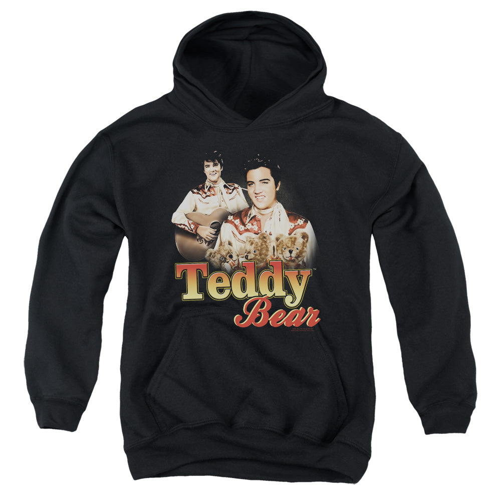 Elvis Presley Teddy Bear Kids Youth Hoodie Black Officially Licensed