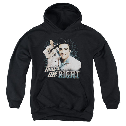 Elvis Presley Thats All Right Kids Youth Hoodie Black Officially Licensed