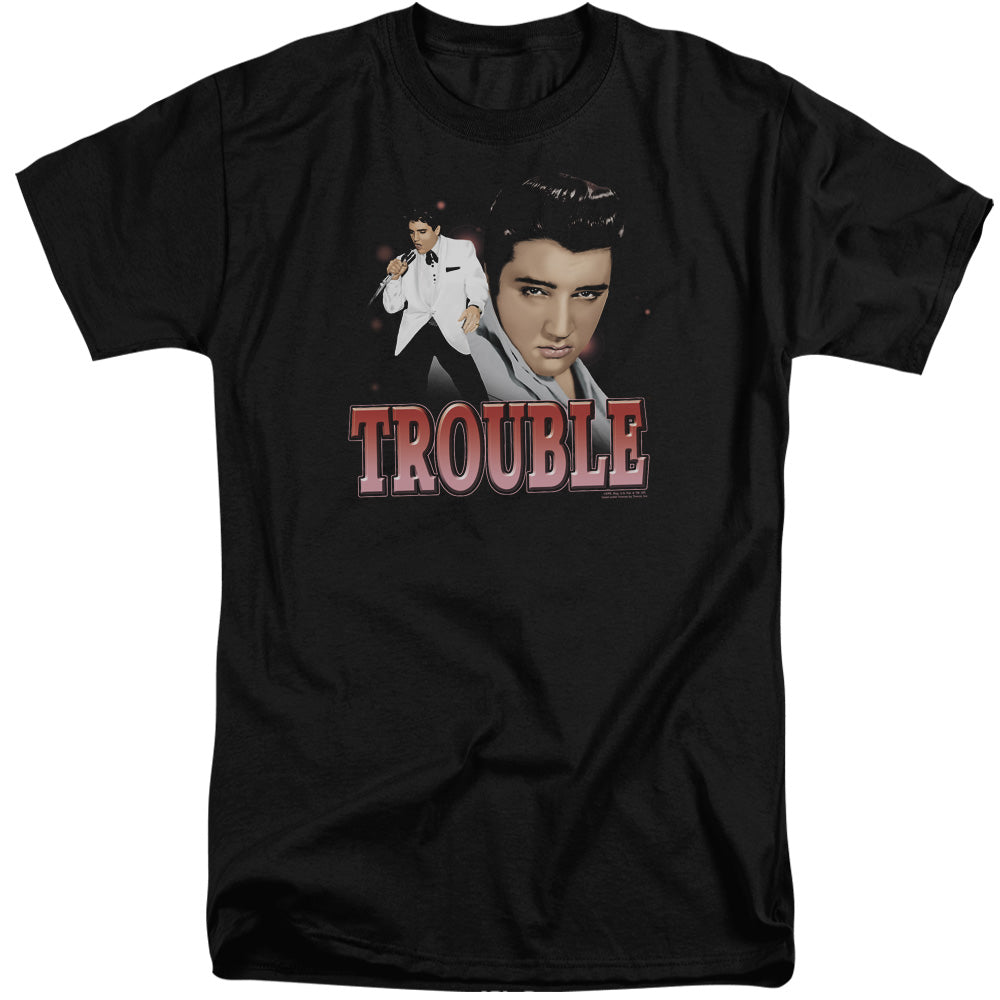 Elvis Presley Trouble Mens Tall T Shirt Black Officially Licensed