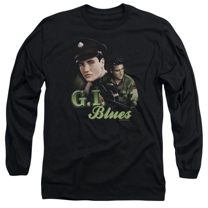 Elvis Presley G I Blues Mens Long Sleeve Shirt Black Officially Licensed Officially Licensed