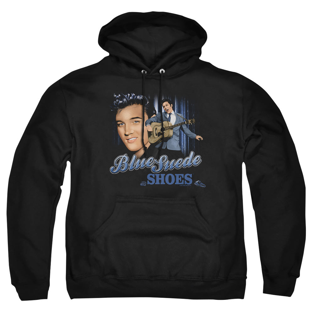 Elvis Presley Blue Suede Shoes Mens Hoodie Black Officially Licensed