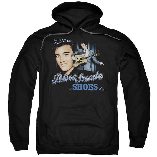 Elvis Presley Blue Suede Shoes Mens Hoodie Black Officially Licensed
