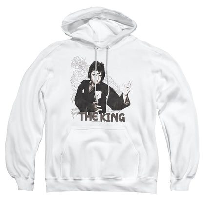 Elvis Presley Fighting King Mens Hoodie White Officially Licensed