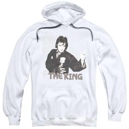 Elvis Presley Fighting King Mens Hoodie White Officially Licensed