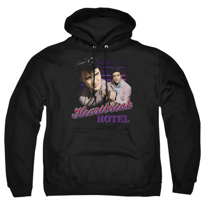Elvis Presley Heartbreak Hotel Mens Hoodie Black Officially Licensed