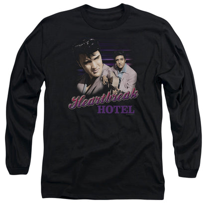 Elvis Presley Heartbreak Hotel Mens Long Sleeve Shirt Black Officially Licensed Officially Licensed