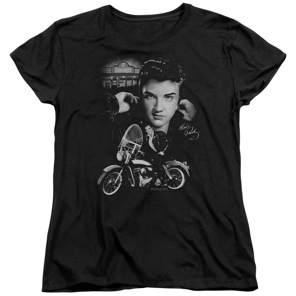 Elvis Presley the King Rides Again Womens T Shirt Black Officially Licensed